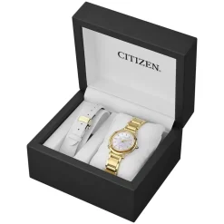 Citizen Eco-Drive L Arcly 31mm MOP Dial Gold-Toned Steel Bracelet Watch