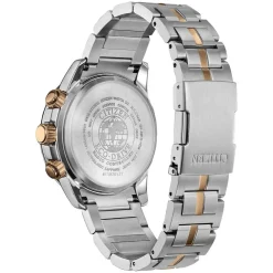Citizen Eco-Drive Perpetual Chrono A.T 43mm Grey Dial Two-Tone Steel Bracelet Watch