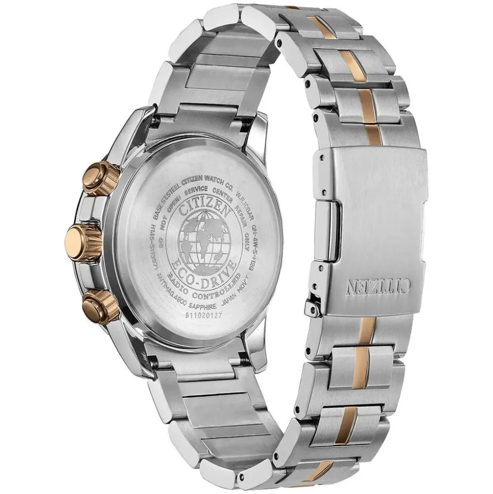 Citizen Eco-Drive Perpetual Chrono A.T 43mm Grey Dial Two-Tone Steel Bracelet Watch