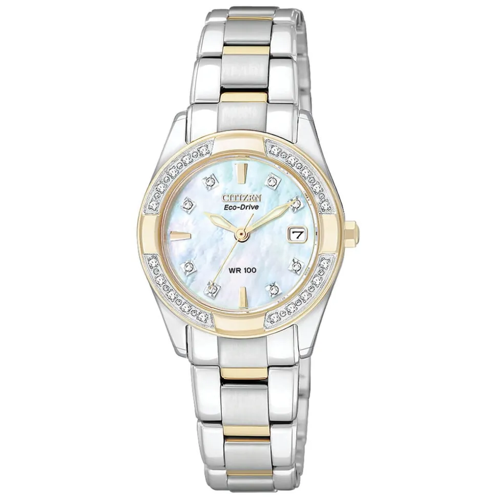 Citizen Eco-Drive Regent Mother of Pearl with Two-Tone Bracelet