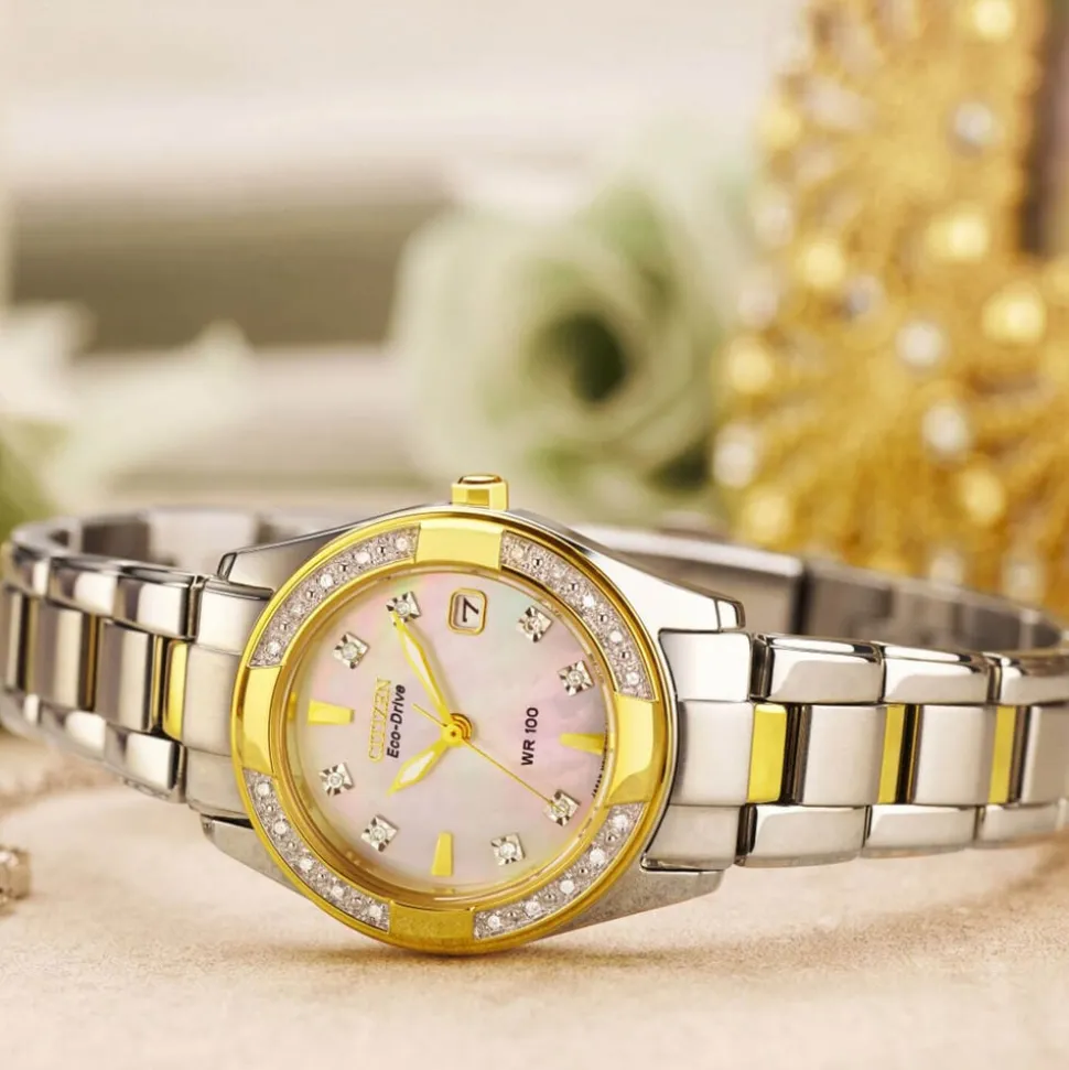 Citizen Eco-Drive Regent Mother of Pearl with Two-Tone Bracelet