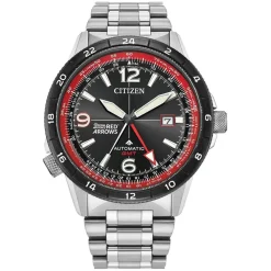 Citizen Promaster Red Arrows Limited Edition GMT 45mm Black Dial Steel Bracelet Watch