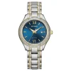Citizen Silhouette 30mm Diamond Blue Dial Two-Tone Bracelet Watch