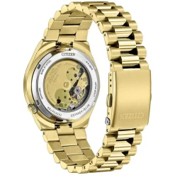 Citizen Tsuyosa 40mm Green Dial Yellow Gold Tone Steel Bracelet Watch