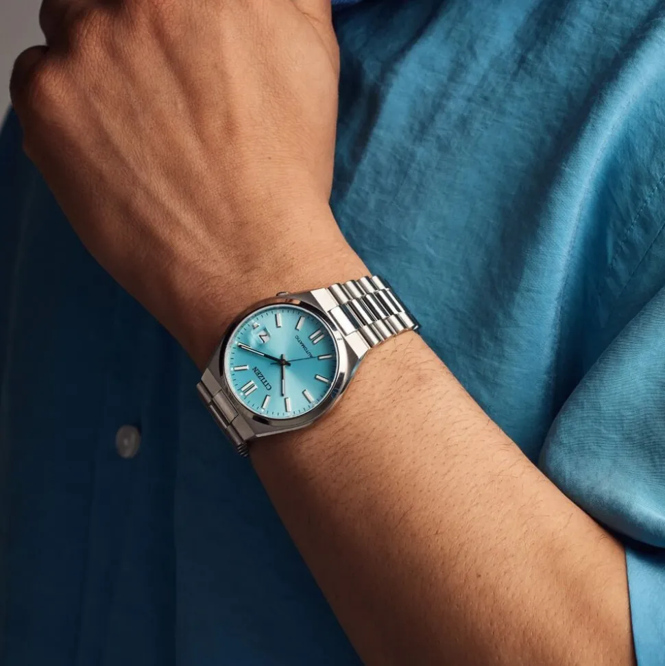 Citizen Tsuyosa 40mm Turquoise Dial Steel Case Bracelet Watch
