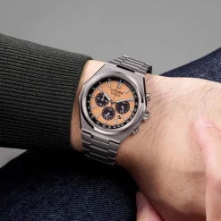 Citizen Zenshin Chrono Super Titanium&trade; 42mm Salmon Dial Bracelet Watch