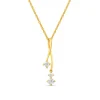 9ct Gold Cubic Zirconia Pendant (Chain Included)