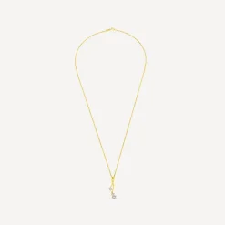 9ct Gold Cubic Zirconia Pendant (Chain Included)