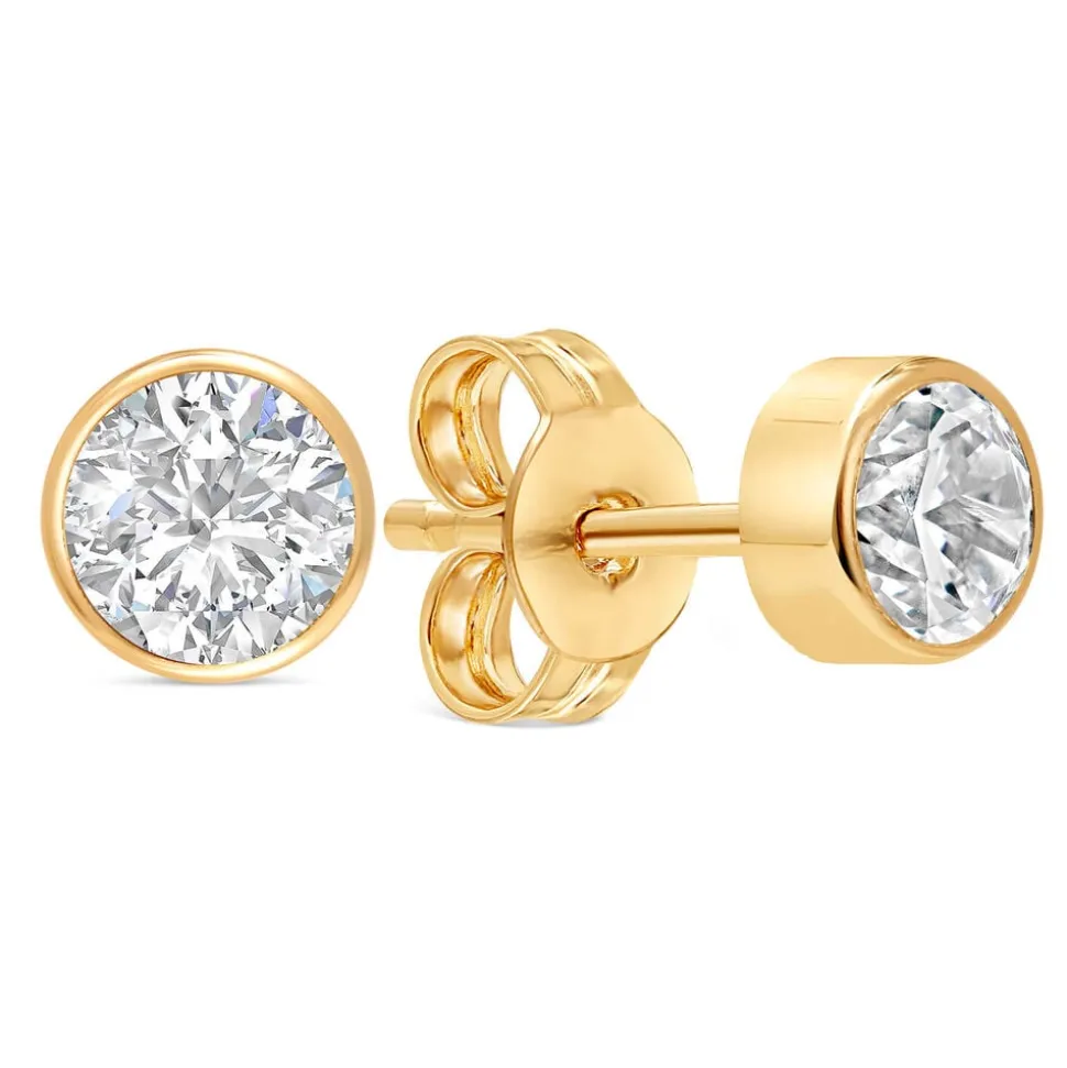 9ct Gold Cubic Zirconia Stud Earrings