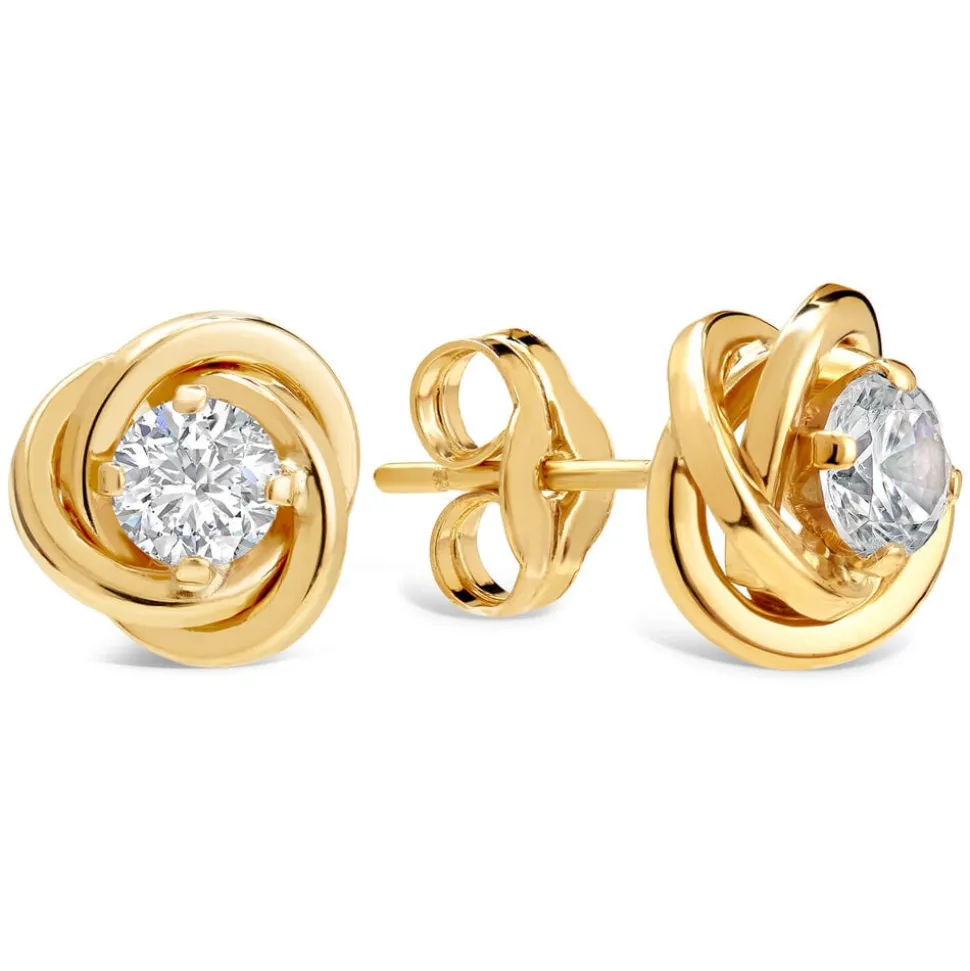 9ct Gold Cubic Zirconia Stud Earrings