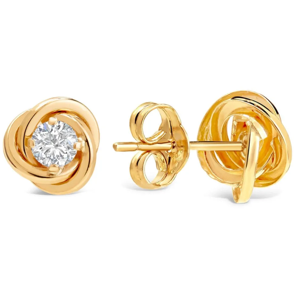 9ct Gold Cubic Zirconia Stud Earrings