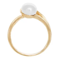 9ct Gold Freshwater Cultured Pearl Open Loop Ring