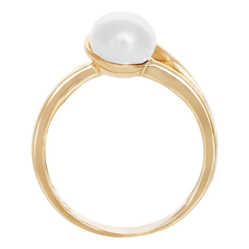9ct Gold Freshwater Cultured Pearl Open Loop Ring