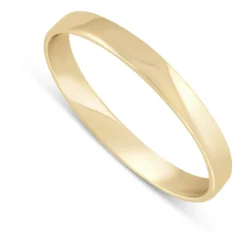 9ct Gold 2.5mm Plain Flat 2.5mm Wedding Ring