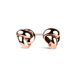 9ct Rose Gold Triple Knot Stud Earrings