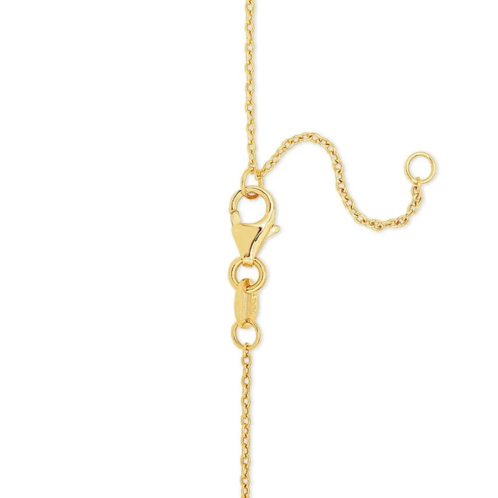 9ct Two-Tone Diamond Cut Double Circle Necklet