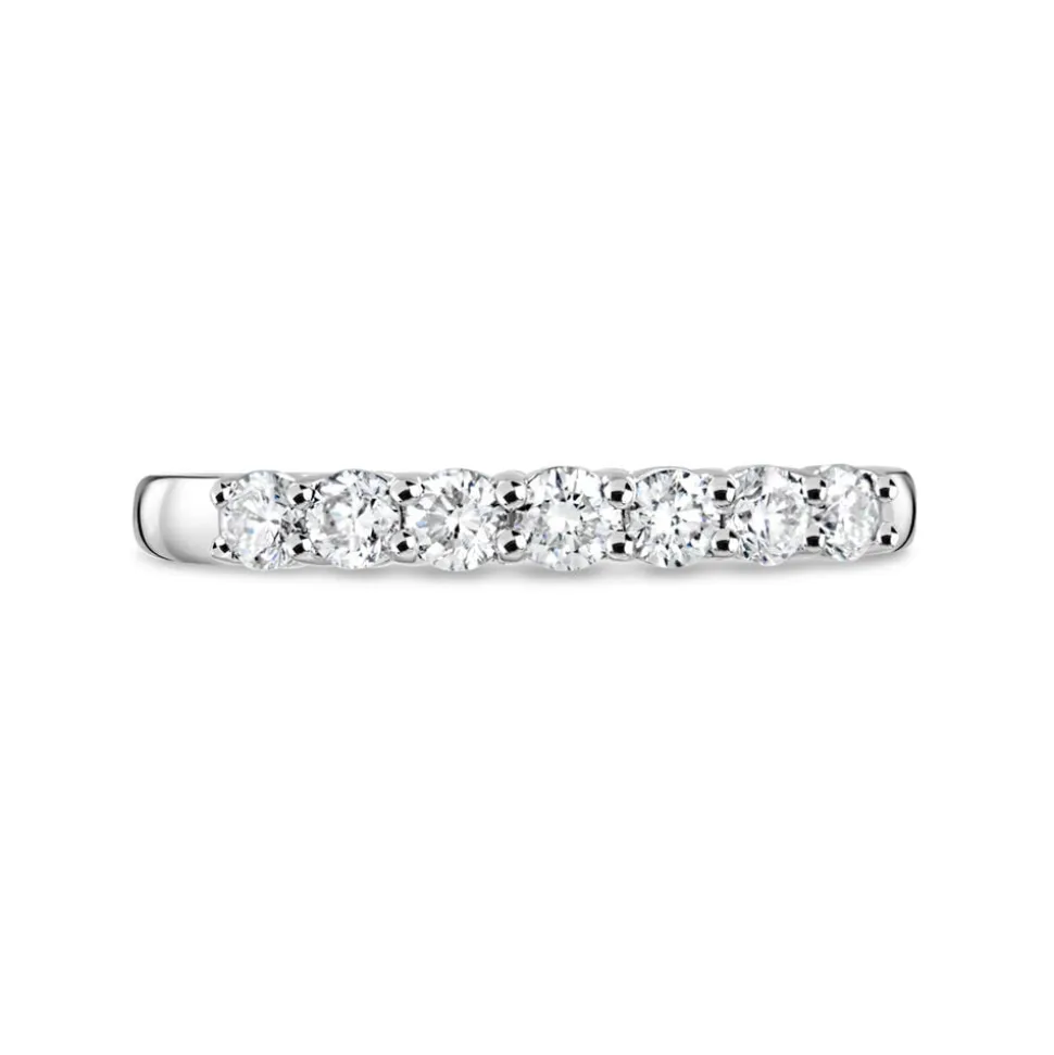 18ct white gold 0.50 carat diamond claw-set eternity ring