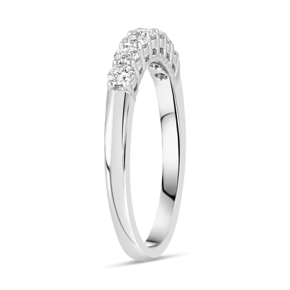 18ct white gold 0.50 carat diamond claw-set eternity ring