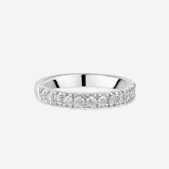 18ct White Gold 0.25 Claw Set Diamond Wedding Ring