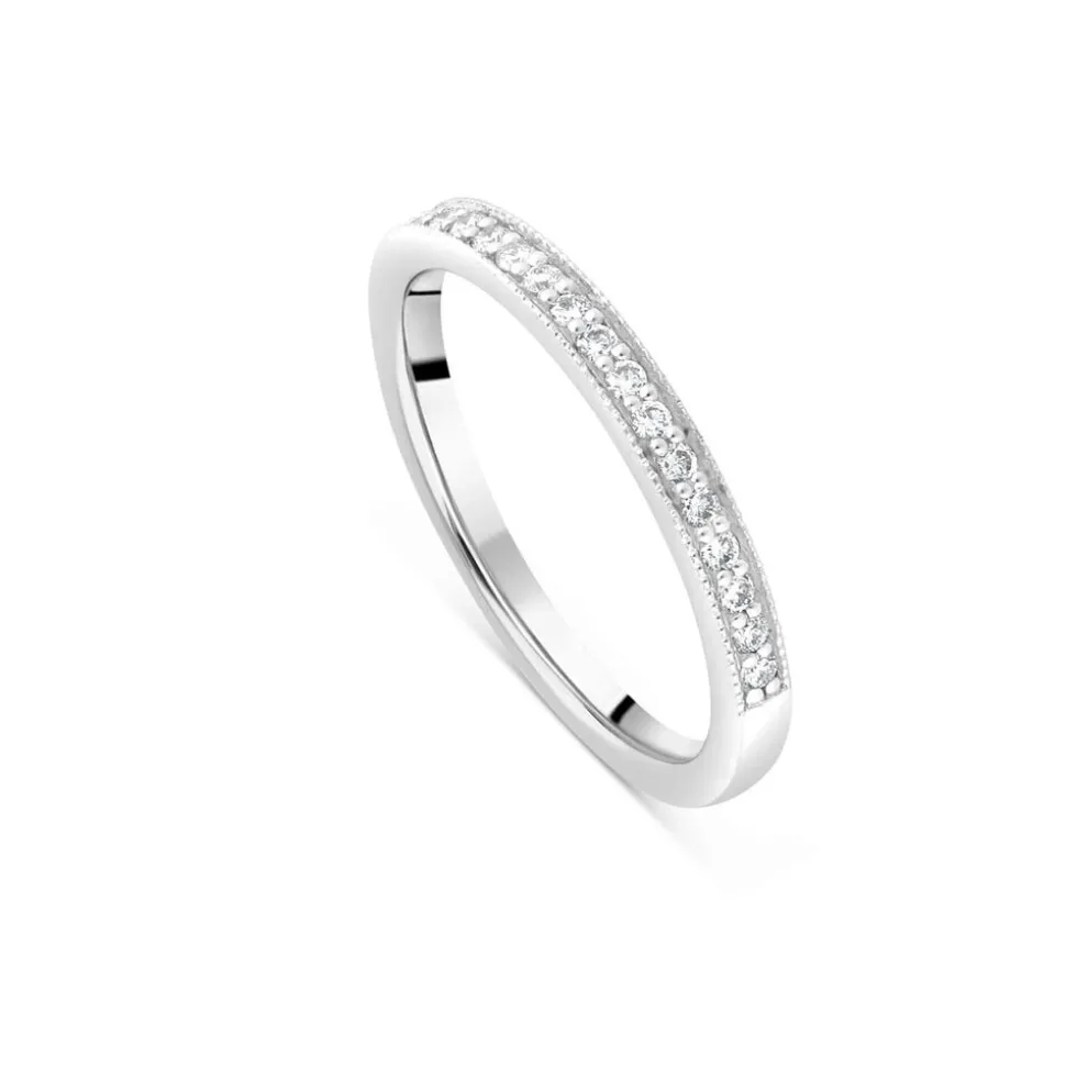 18ct White Gold Northern Star Signature 0.14ct Diamond Wedding Ring
