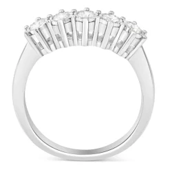 9ct White Gold 5 stone 0.25ct Diamond Illusion Ring