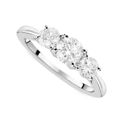 18ct White Gold 3 Stone Engagement Ring