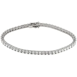 9ct White Gold and Cubic Zirconia Tennis Bracelet