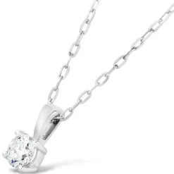 9ct White Gold Cluster 0.33ct Diamond Pendant