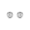 9ct White Gold 0.25ct Diamond Mirror Setting Stud Earrings