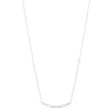 9ct White Gold 0.07ct Diamond Pave Curve Bar Necklet