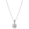 9ct White Gold 0.25ct Diamond Mirror Setting Pendant