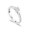 18ct White Gold 0.50ct Diamond Tulip Setting Shoulders Ring