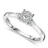9ct White Gold 0.20ct Diamond Halo & Sides Ring