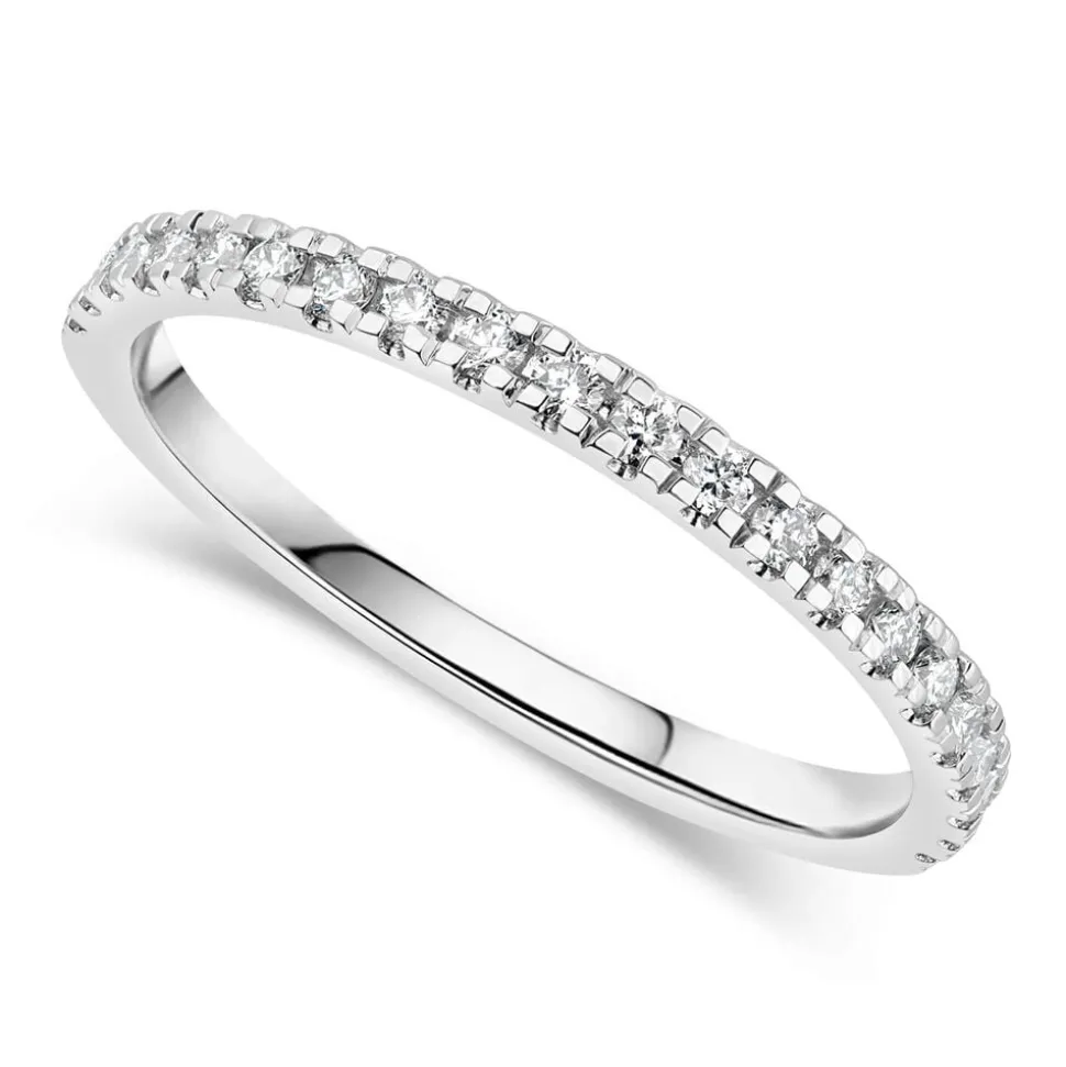 18ct White Gold 0.25ct Diamond Claw-Set Eternity Ring