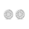 9ct White Gold 0.25ct Diamond Cluster Stud Earrings