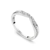 9ct White Gold 0.15ct Diamond Wishbone Dress Ring