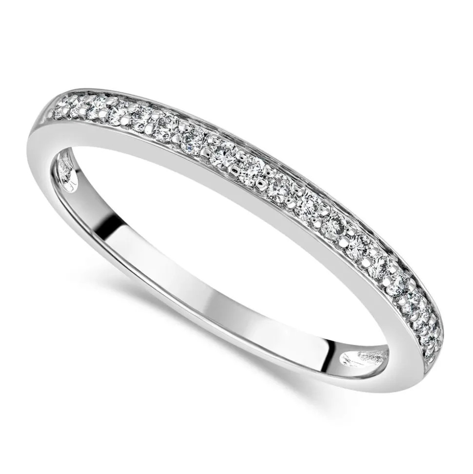 9ct White Gold 0.15ct Diamond Wedding Ring