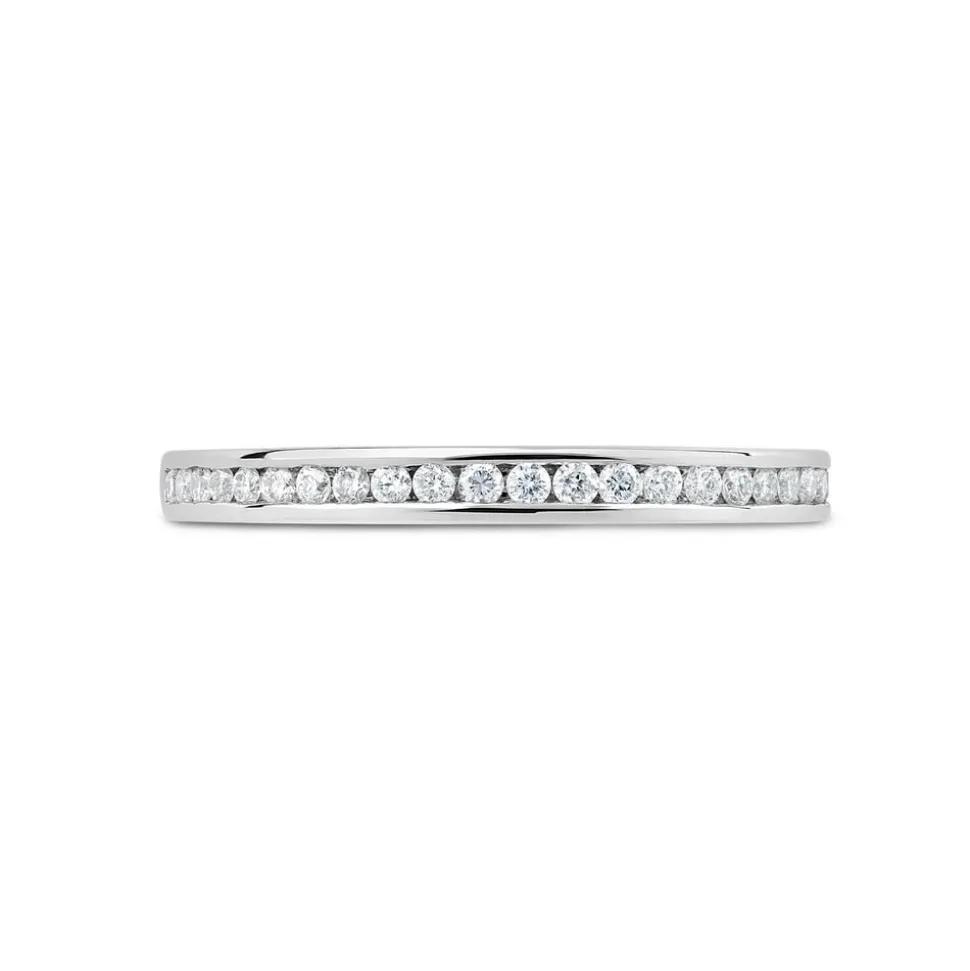 18ct White Gold 0.25ct Diamond 2mm Wedding Ring