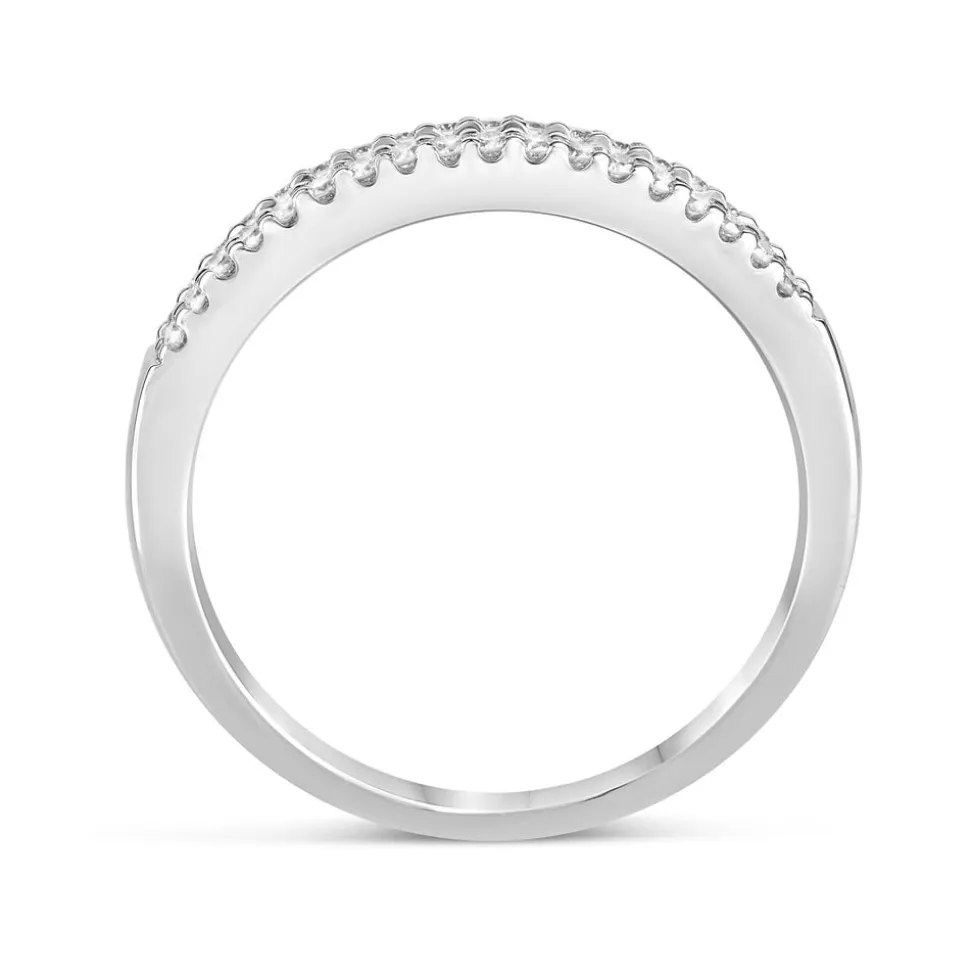 18ct White Gold 0.30ct Diamond Three Row Eternity Ring