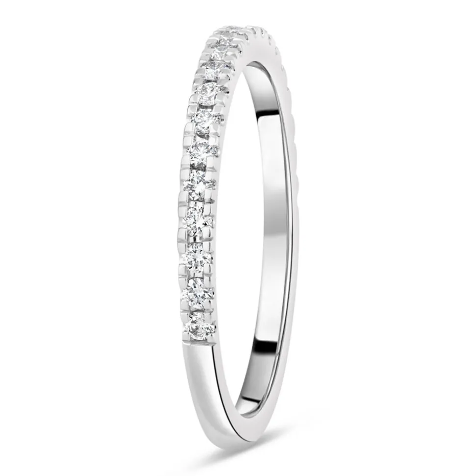 18ct White Gold 0.25ct Diamond Claw-Set Eternity Ring