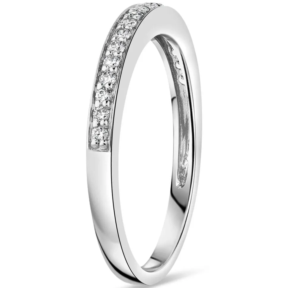 9ct White Gold 0.15ct Diamond Wedding Ring