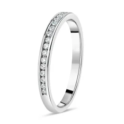 18ct White Gold 0.25ct Diamond 2mm Wedding Ring