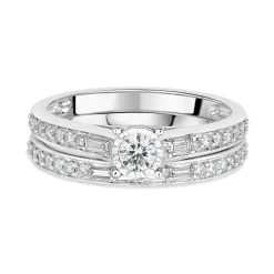 18ct White Gold 0.50ct Diamond Bridal Ring Set