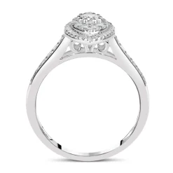 9ct White Gold 0.50ct Diamond Marquise Cluster Ring