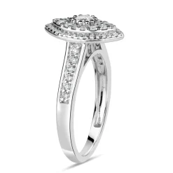 9ct White Gold 0.50ct Diamond Marquise Cluster Ring