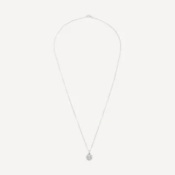 9ct White Gold 0.32ct Illusion Round Halo Diamond Pendant