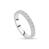 18ct White Gold 0.45ct 2.50mm Round Split Claw Diamond Wedding Ring