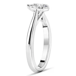 18ct White Gold 0.70ct Pear Diamond Orchid Setting Ring