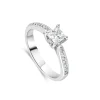 18ct White Gold 0.75ct Princess Diamond Tulip Setting Ring