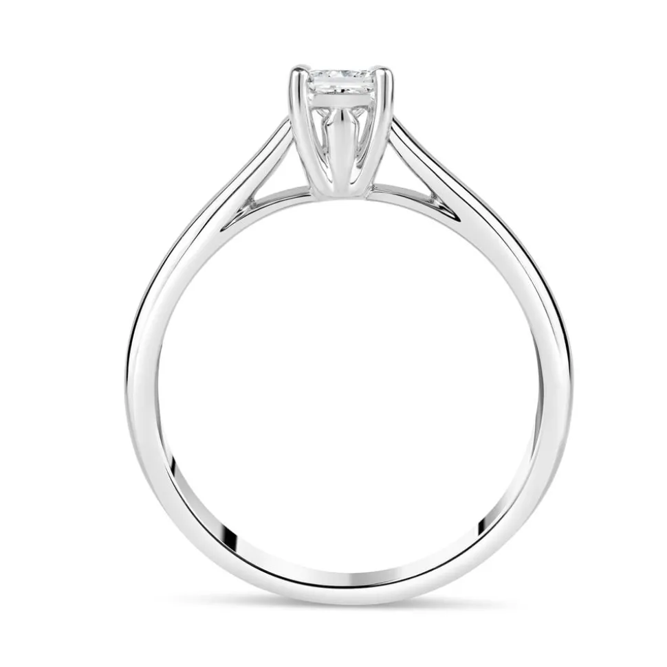 18ct White Gold 0.50ct Princess Diamond Tulip Setting Ring